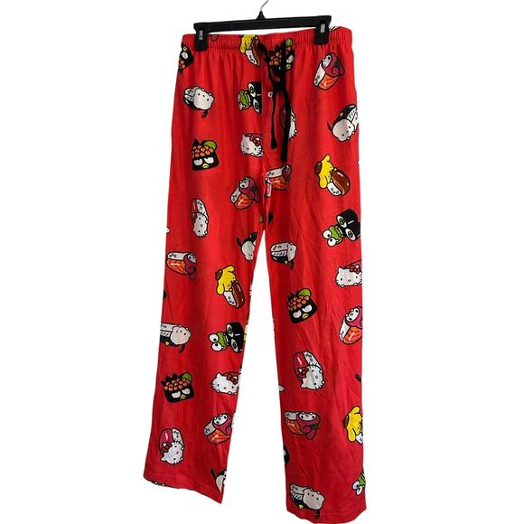 SANRIO HELLO KITTY Sleep Pants NEW Pull-on Elastic Waist Red Pockets Size M - Picture 1 of 6